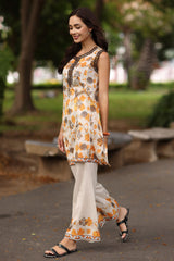 UAE-2 Piece Printed Lawn Suit with Printed Trouser