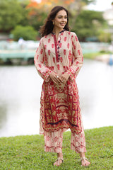UAE-2 Piece Printed Lawn Suit with Printed Trouser