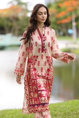 UAE-2 Piece Printed Lawn Suit with Printed Trouser