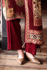 UAE-3 Piece Printed Linen Suit with Printed Linen Dupatta