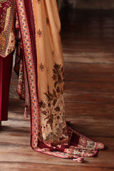 UAE-3 Piece Printed Linen Suit with Printed Linen Dupatta