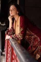 UAE-3 Piece Printed Linen Suit with Printed Linen Dupatta