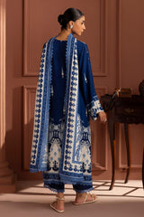 UAE-3 Piece Printed Linen Suit