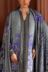 UAE-3 Piece Printed Linen Suit