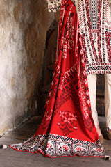 UAE-3 Piece Printed Linen Suit with Printed Linen Dupatta