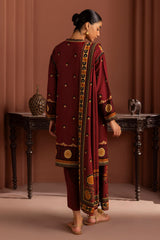 UAE-3 Piece Printed Linen Suit