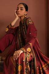 UAE-3 Piece Printed Linen Suit