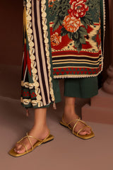 UAE-3 Piece Printed Linen Suit