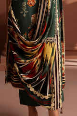 UAE-3 Piece Printed Linen Suit