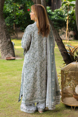 UAE-3 Piece Printed Linen Suit