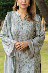 UAE-3 Piece Printed Linen Suit