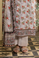 UAE-3 Piece Printed Linen Suit