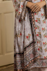 UAE-3 Piece Printed Linen Suit