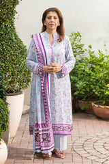 UAE-3 Piece Printed Linen Suit