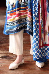 UAE-3 Piece Printed Linen Suit with Printed Linen Dupatta