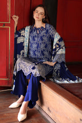 UAE-3 Piece Printed Linen Suit with Printed Linen Dupatta
