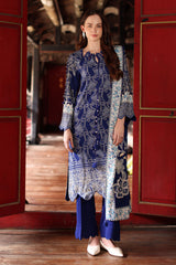 UAE-3 Piece Printed Linen Suit with Printed Linen Dupatta
