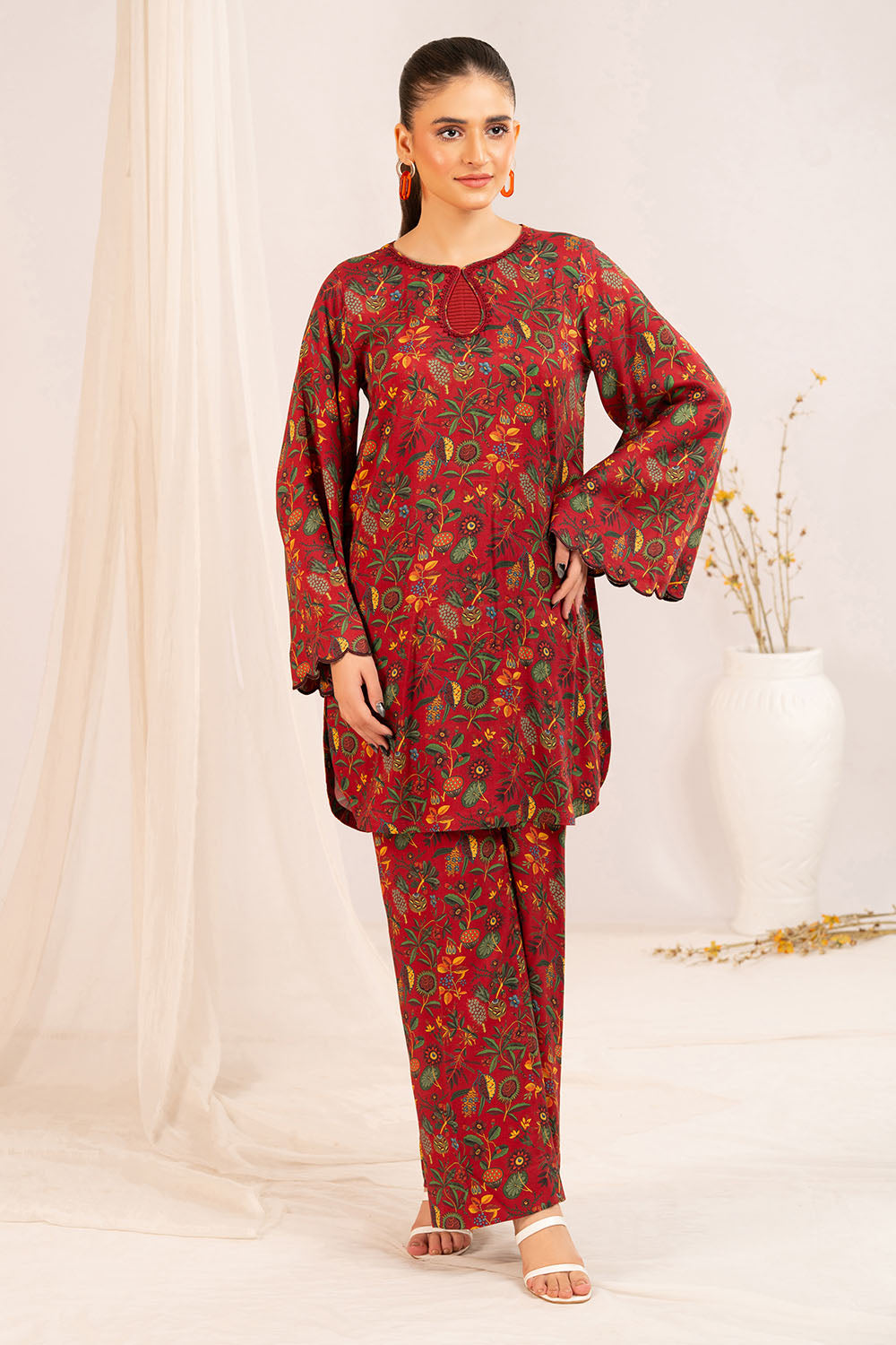 UAE-1 Piece Printed Linen Shirt SV-52010