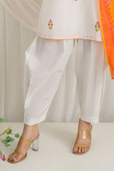 UAE-3 Piece Printed Mehsuri Stripe Lawn Suit with Printed Mehsuri Stripe Lawn Dupatta and Dyed Trouser GS-62003