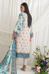 UAE-3 Piece Printed Mehsuri Stripe Lawn Suit with Printed Mehsuri Stripe Lawn Dupatta and Dyed Trouser GS-62005