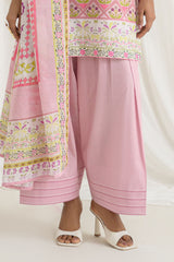 UAE-3 Piece Printed Mehsuri Stripe Lawn Suit with Printed Mehsuri Stripe Lawn Dupatta and Dyed Trouser GS-62007