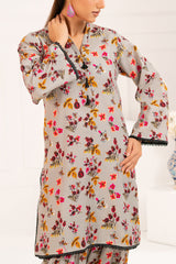 UAE-2 Piece Printed Slub Viscose Suit WNST-52006