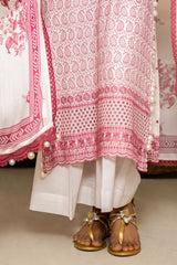 UAE-3 Piece Schiffli Embroidered Lawn Suit with Silk Dupatta S-62011