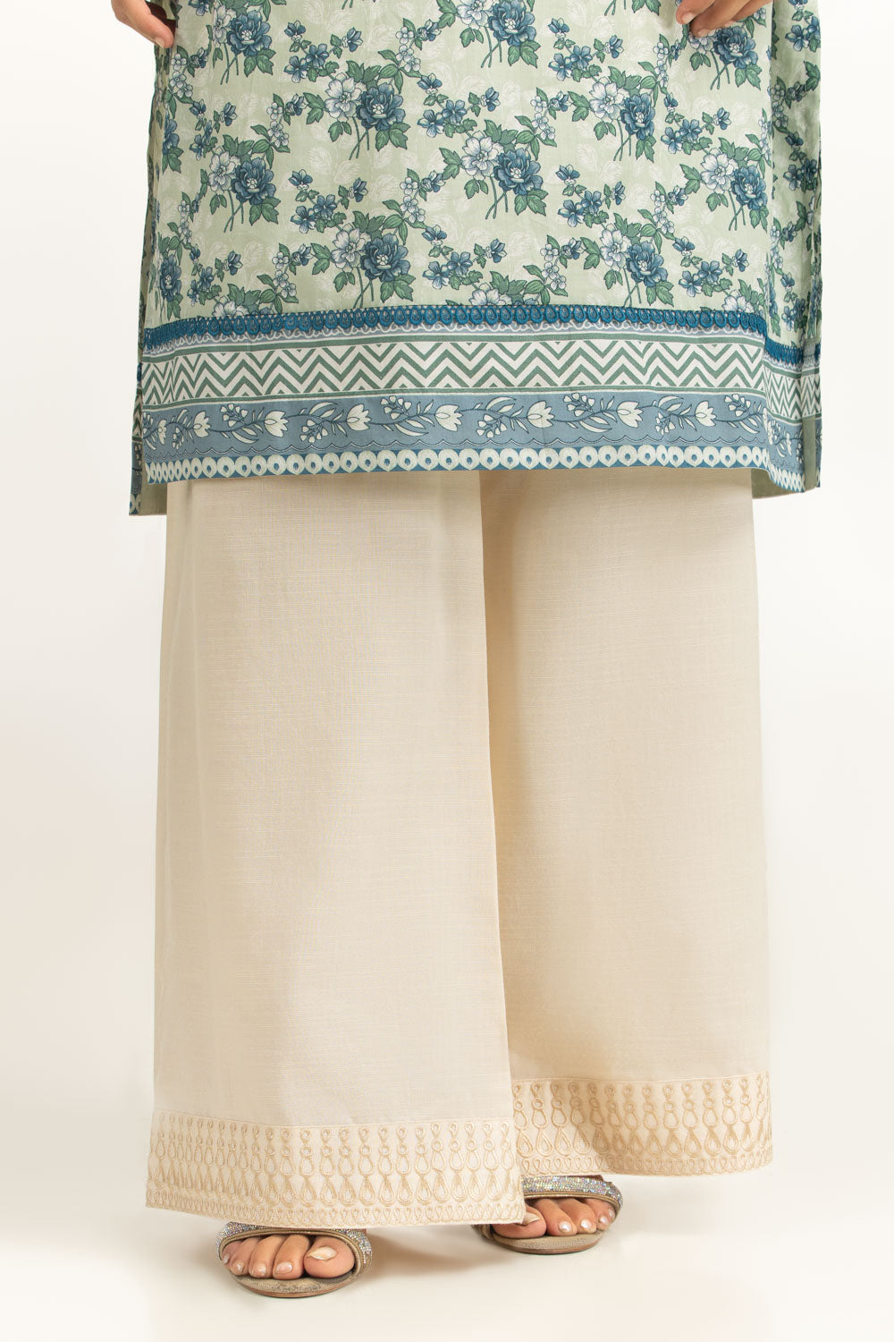 UAE-Rawsilk Embroidered Trouser IUSTTR-1464