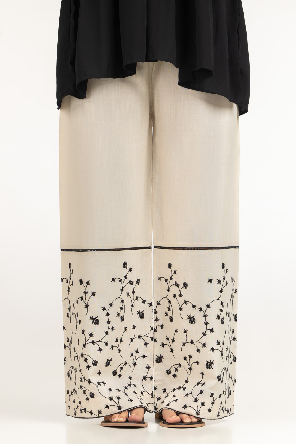 UAE-Rawsilk Embroidered Trouser