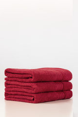 UAE-Red Dyed Bath Towel