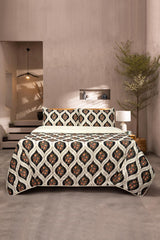 UAE-Rose Ogee T-200 Bed Throw
