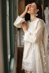 UAE-3 Piece Embroidered Lawn Suit with Chiffon Dupatta