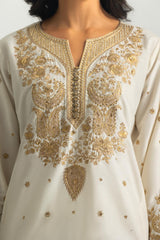 UAE-Viscose Raw Silk Embroidered Co-Ord Set
