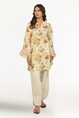 UAE- Cambric Printed Co-Ord Set With Embroidered