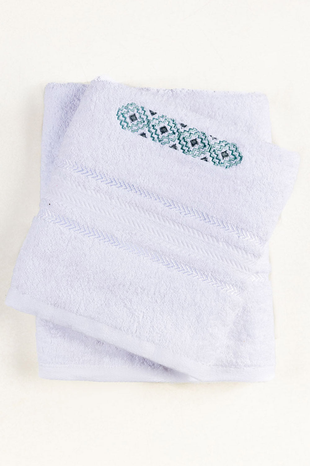 UAE-White Embroidered Towel