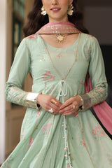 UAE-3 Piece Embroidered Lawn Suit with Chiffon Dupatta