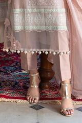 UAE-3 Piece Embroidered Dobby Suit with Borders and Zari Dupatta FE-52024