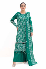 UAE -3 Piece Unstitched Embroidered Acrylic Suit with Embroidered Acrylic Dupatta AP-42010