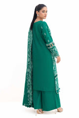 UAE -3 Piece Unstitched Embroidered Acrylic Suit with Embroidered Acrylic Dupatta AP-42010