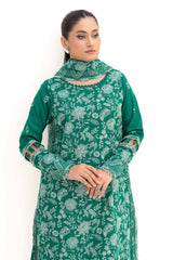 UAE -3 Piece Unstitched Embroidered Acrylic Suit with Embroidered Acrylic Dupatta AP-42010