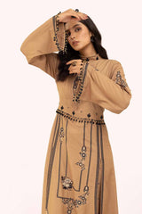 UAE -2 Piece Unstitched Embroidered Karandi Suit AT-42003