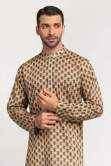 UAE -Beige Basic Kurta KR-PLN24-015