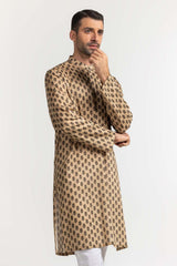 UAE -Beige Basic Kurta KR-PLN24-015