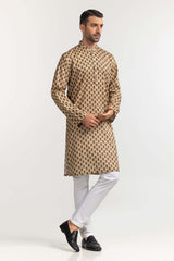 UAE -Beige Basic Kurta KR-PLN24-015