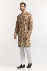 UAE -Beige Basic Kurta KR-PLN24-015