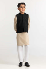 UAE-Black Styling Waist Coat KWC-PD23-013