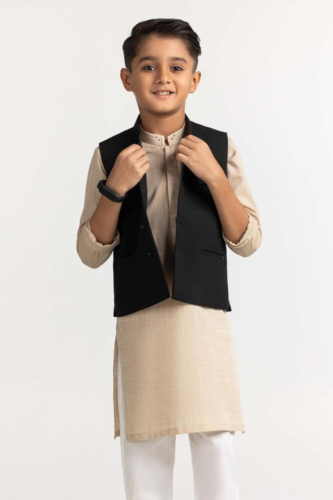UAE-Black Styling Waist Coat KWC-PD23-013