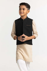 UAE-Black Styling Waist Coat KWC-PD23-013