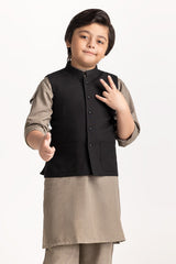 UAE-Black Styling Waist Coat KWC-PD24-012