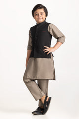 UAE-Black Styling Waist Coat KWC-PD24-012
